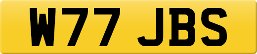W77 JBS private number plate